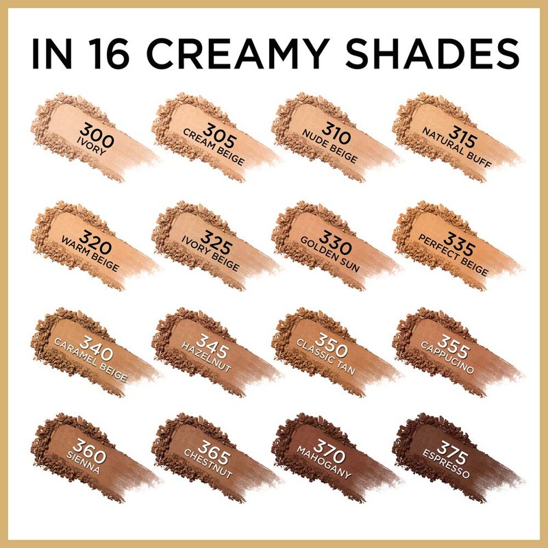 L’Oréal Paris Age Perfect Creamy Powder Foundation Compact, 360 Sienna,