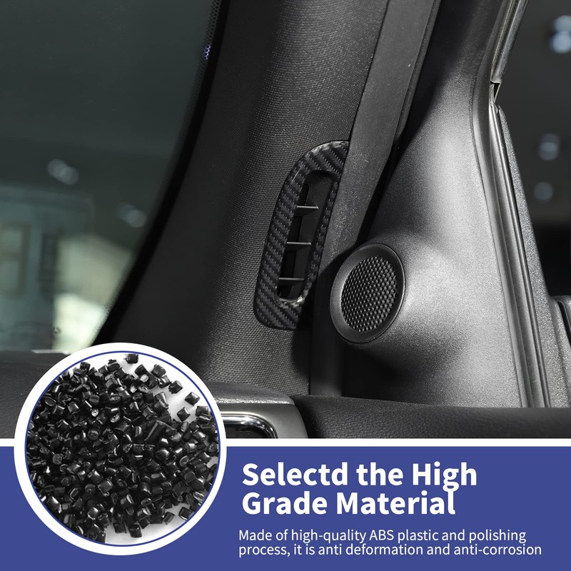 SQQP Carbon Fiber 16PCS Full Set Interior Trim Kit Compatible