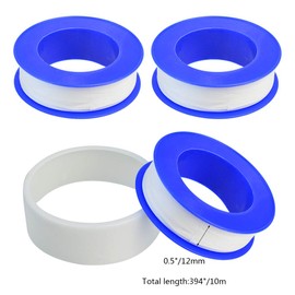 mifengda 30 Rolls Thread Seal Tapes, Teflon Tape 1/2 PTFE Pipe Sealant Tape Industrial Thread Sealants Plumbers Thread Tape for Leak Water, Plumbers, Plumbing, Air Head, Thread Pipe, 1/2" x394" White