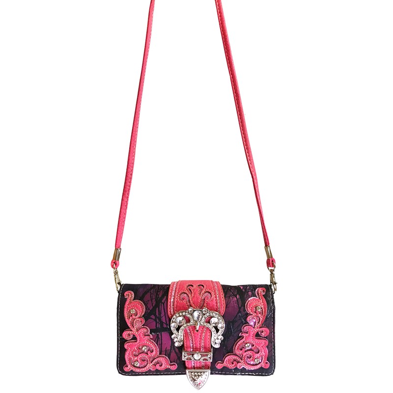 Justin West Camouflage Tree Branches Bling Rhinestone Cross Wings Buckle