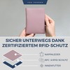 VON HEESEN Passport Holder Leather with RFID Protection for Men
