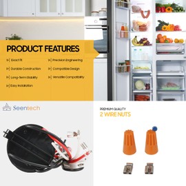 RCO410 3in1 Hard Start Capacitor by Seentech - Compatible with Refrigerators & Freezers 1/4-1/3 H.P. 115VAC – Repalces Model: TJ90RCO410, AP4503017, 600-410, ERP410, HS410, RC0410, RCO-410 (Pack of 2)