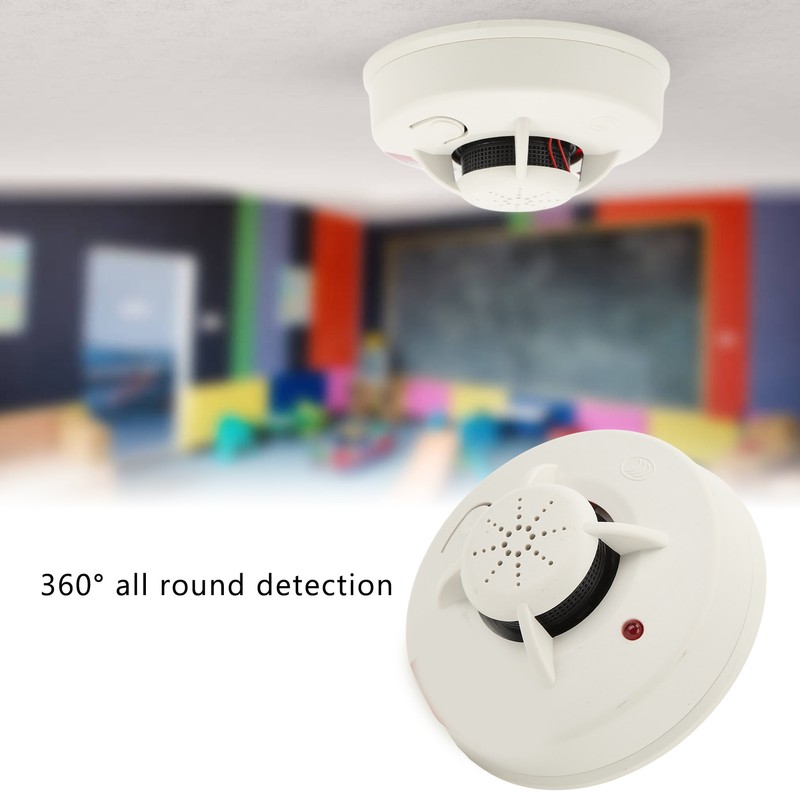 Smoke Alarm Battery Operated LED Indicator Quick Response Dustproof 360°