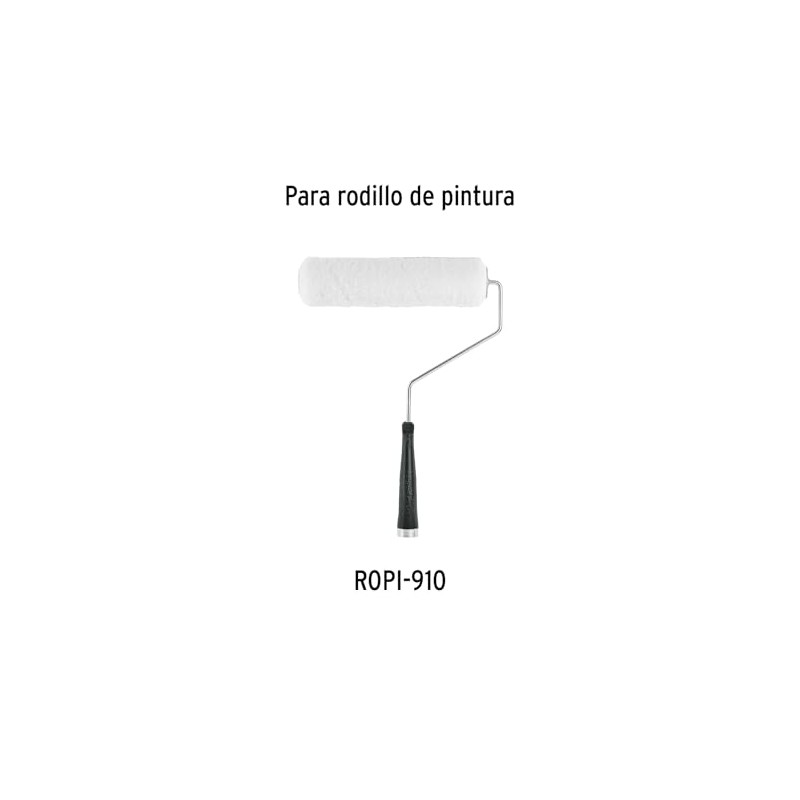 Truper R-ROPI-910, Felpa para rodillo 9" x 3/8" superficies lisas