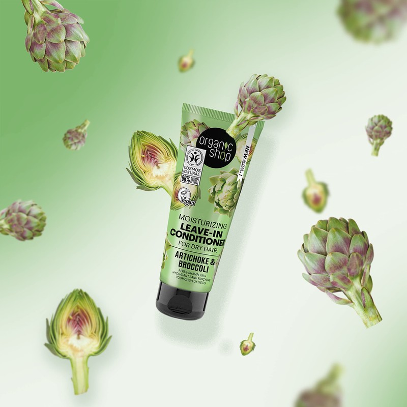 Organic Shop Moisturizing Leave-In Conditioner for Dry Hair Artichoke and