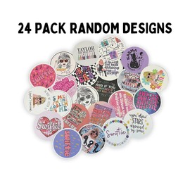 Country Music Singer Girl Freshie Cardstock Cutouts Rounds | 24pk 3” Mixed Boujee Trendy Southern Western Era Bag Inserts Guitar