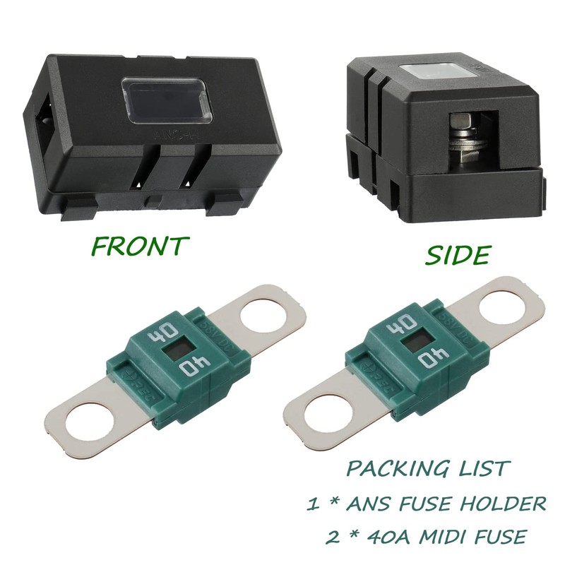 SIGANDG Midi Fuse Holder and 2 Pieces 40A Midi high