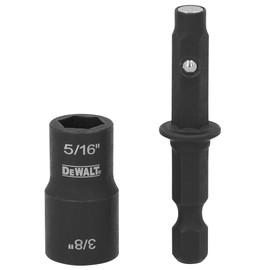 DEWALT FLEXTORQ Socket and Short Extension, SAE, 2 in 1, 5/16 & 3/8 Socket, Double Ended Nut Driver (DWADEND51638)