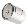 Outdoor Drinking Cup with Foldable Handle Titanium Mug with Lid