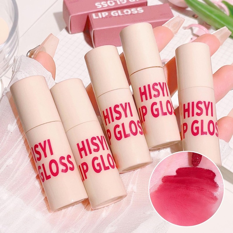 Labial Líquido Brillante No Pegajoso - 6 Tonos Hidratantes, Tinte