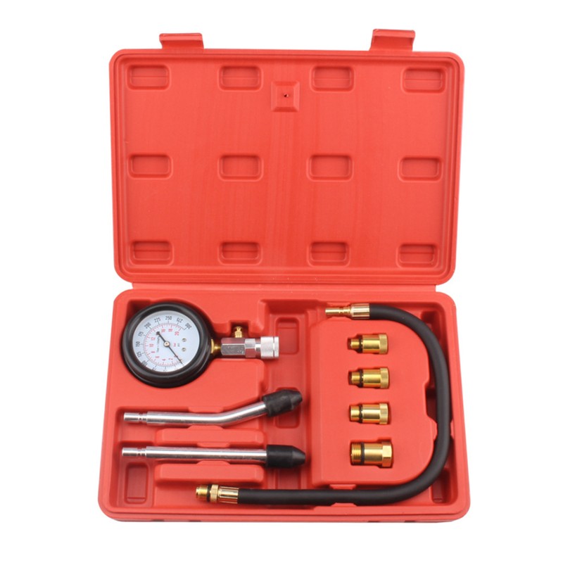 Petrol Engine Compression Tester Kit Gases Engine Cylinder Compressor Gauge
