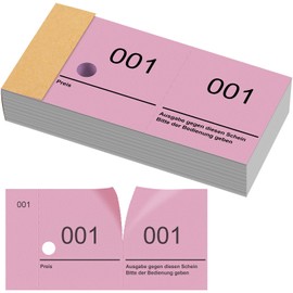 Nezyo Double Number Blocks 1-100 raffle lots with numbers, number blocks, number blocks, 10 cm x 5 cm for wardrobe, raffle, events, parties, fairs and hospitalities (pink)