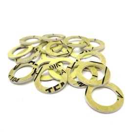 KKMSEALS Aramid Fibre Sealing Rings Set Sanitary - Tap Seal 3/8 Inch - Flat Seal Rubber - Seals Insulation - Sealing Ring - Seal Set (25 Pieces, 14.5 x 9 x 2 mm)