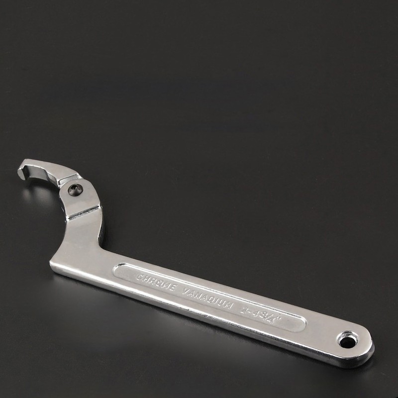 Multifunctional Hook Wrench Adjustable C Shape Movable Head Spanner Hand
