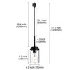 MELUCEE 4 Pack H-Type Track Lighting Pendants Black Ceiling Track