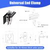 Pack of 6 Solar End Clamps, Solar Panel Holder End