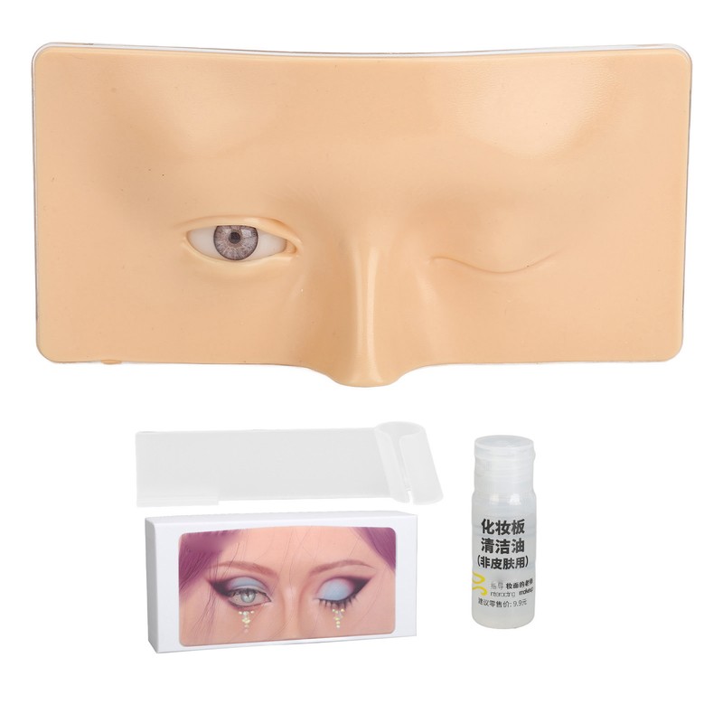 Makeup Practice Face Board 3D Silicone Reusable Makeup Mannequin Face