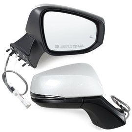 Paderson Right Passenger Side Mirror Assembly compatible with 2020 2021 2022 2023 2024 Toyota Highlander with Power Glass Heated Turn Signal Blind Spot Detection Match to White(7Pins)