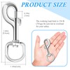 ERKOON 3.5 Inch Swivel Eye Bolt Snap Hooks 154Lbs Load