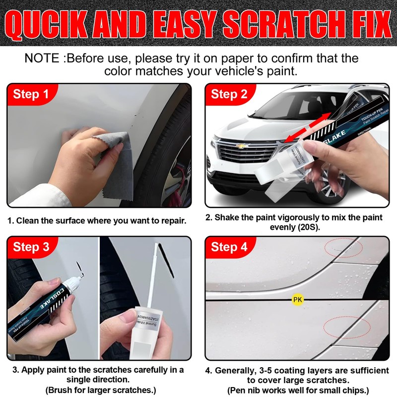 Car Touch Up Paint(Downpour Metallic(GXP/WA136H)) for GMC, Car Paint Scratch