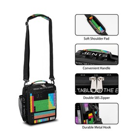 Pardick Kids Lunch Bags Insulated Lunch Box for Boys Chemistry Periodic Table Lunch Bag with Adjustable Shoulder Strap Reusable Leakproof kids Lunch Cooler Bag for School Picnic Work