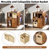 Square Rotating End Table with Storage, 16"D x 16"W x