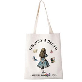 Wonderland Movie Shopping Tote Bag Wonderland Movie Themed Gift Wonderland Cartoon Movie Lovers Gift Alicce Gift For Fans (IT’S ONLY A DREAM 1uk)