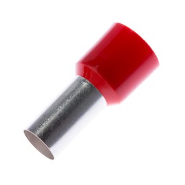 Panduit FSD86-18-L Insulated Ferrule, Single Wire DIN End Sleeve, 2 AWG Wire Size, Red, 0.49" Max Insulation, 7/8" Wire Strip Length, 0.33" Pin ID, 0.71" Pin Length, 1.26" Overall Length (Pack of 50)