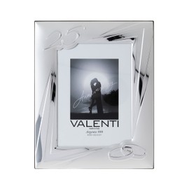 Valenti&Co Silver Photo Frame 5x7 Ideal Silver Wedding Gift - 25 Years Wedding or 25th Relative or Mum and Dad