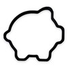 Piggy Bank Cookie Cutter with Easy Push Design