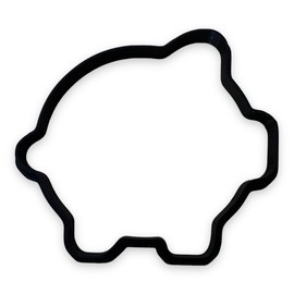 Piggy Bank Cookie Cutter with Easy Push Design