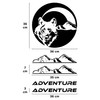 Gesar Wolf Mountains and 2 x Car Motorhome Stickers Suitable