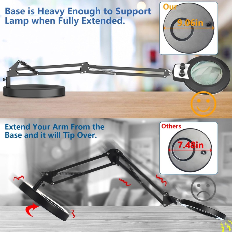 12X Magnifying Glass with Light Hands Free, 2026 New Upgrade