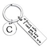 BESPMOSP Appreciatione Gifts 26 Letter Keychain Drive Safe Keychain A-Z