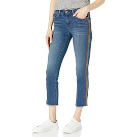 Jessica Simpson Women's Arrow Straight Ankle Jean, Claim to Fame - Side Stripe, 24 Regular