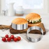 Wisyurt 6 Pcs Hamburger Bun Rings,Burger Mold,4 Inch Large Ring