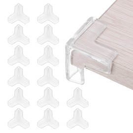 uxcell Corner Protectors, 12 Pcs Table Corner Protectors, Furniture Corner Guard and Edges Safety Bumpers for Table Edges and Sharp Corners (T-Shaped, Clear)