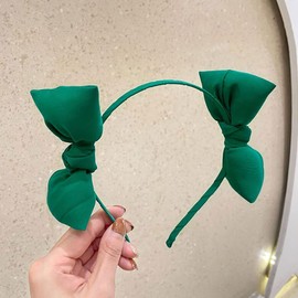 Likeggoad Colorful Headbands,3 Pcs Hair Bow Headband Randomly,Lovely Double Bows Hairbands Solid Color Wide Headbands/Non Slip Women Twist Knot Hairbands Hair Accessories for Women/Girls