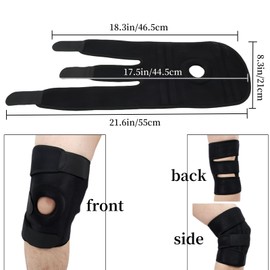 Vnvnvnv Adjustable Compression Knee Patellar Tendon Support Brace for Men Women - Reinforced Knee Brace for Arthritis Arthritis Pain, Running, Workout