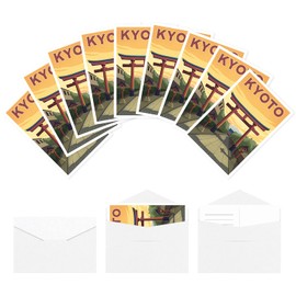 gaeaverse Kyoto Japan Postcards Vintage Postcards with Envelopes 9pc/Set World Cities Greeting Cards for Business World Travel Landscape Postcard Decor Gift