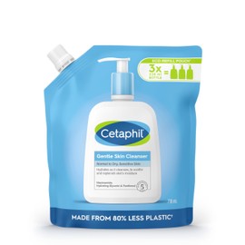 Cetaphil Cetaphil Gentle Skin Cleanser Eco Refill Pouch, 710ml, Face & Body Wash, for Normal to Dry Sensitive Skin, Soap Free with Niacinamide