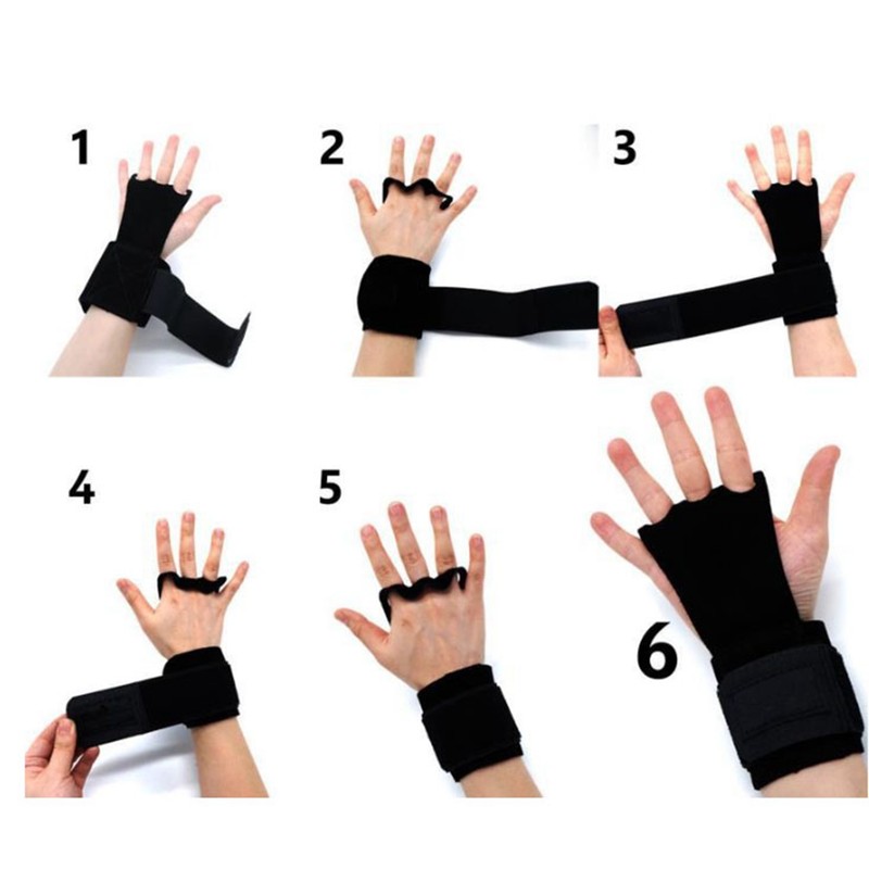 Weight Lifting Hand Grip 3 Holes Leather Gymnastics Grips Hand