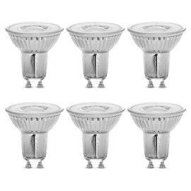 Feit Electric MR16 GU10 LED Bulbs, 50W Equivalent, Dimmable, 3000k Bright White, Spotlight Track Lighting Bulbs, Enhance Mini Split Reflector, BPMR16IFGU500930CA/6, 6 Count (Pack of 1)