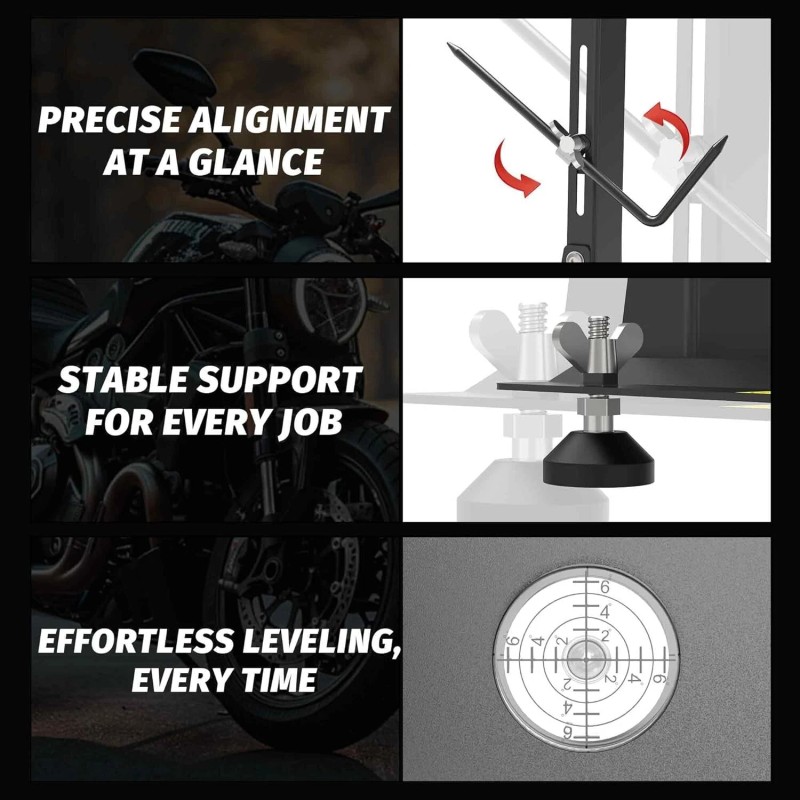 Tanfix Motorcycle Wheel Balance Stand, Single-Axle Wheel Balancing (Heavy-Duty Version)