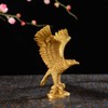 Golden Brass Fengshui Handmade Fortune Eagle Statue Hawk figurine Home