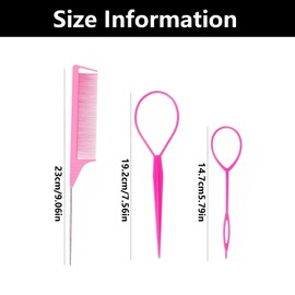3pcs Hair Styling Accessories, Hair Tools, Hair Loop Pull Through Tool, French Plait Hair Braiding Tool, Hair Pull Through Tool,French Braid Loop Tool, For Making Women And Girls Hair Style