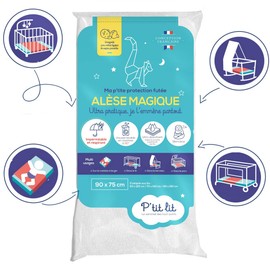 P'tit Lit – Matratzenschoner, wasserdicht, sehr saugfähig | Matratzenschoner, atmungsaktiv und leise, waschbar bei 90 °C