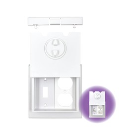 HomeStar Safety Light Switch Guard | Right Duplex Style | Child Proof Light Switch Plate | Baby Proof Light Switch Protection | Switch Lock Cover | White