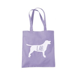 Labrador Dog Tote Bag - lavender purple One Size