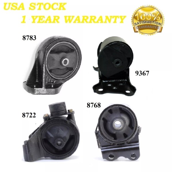 8USAUTO 4PCS Motor & Trans Mount FIT 01-06 Kia Optima